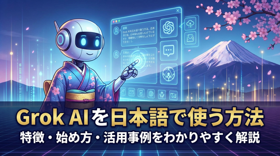 Grok AIを日本語で使う方法とは？特徴や始め方・活用事例をわかりやすく解説