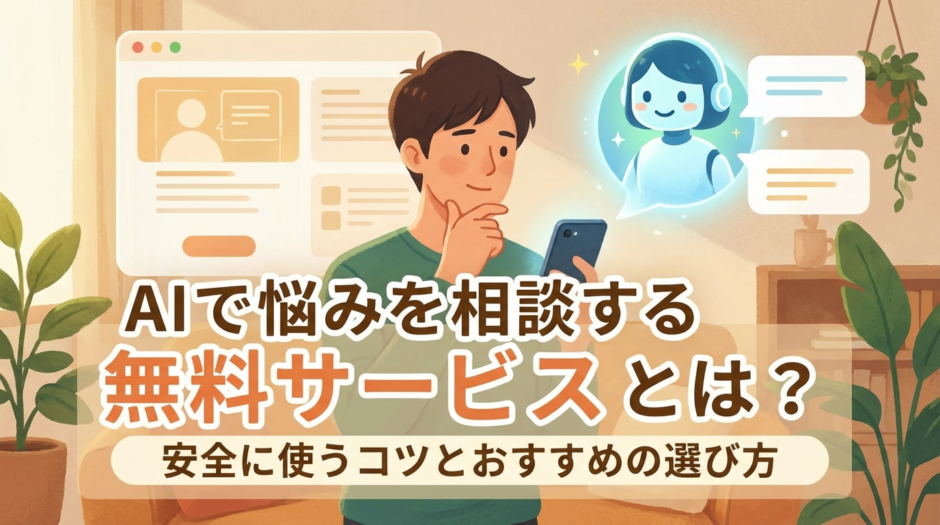 AIで悩みを相談する無料サービスとは？安全に使うコツとおすすめの選び方