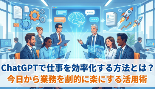 ChatGPTで仕事を効率化する方法とは？今日から業務を劇的に楽にする活用術