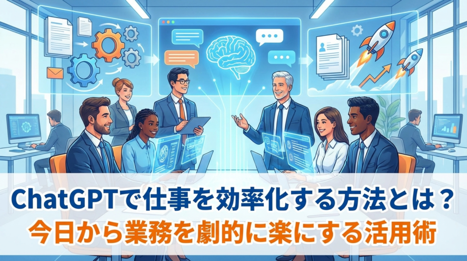 ChatGPTで仕事を効率化する方法とは？今日から業務を劇的に楽にする活用術