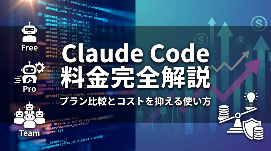 Claude Codeの料金を完全解説。プラン比較とコストを抑える使い方