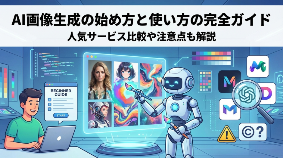 AI画像生成の始め方と使い方の完全ガイド。人気サービス比較や注意点も解説
