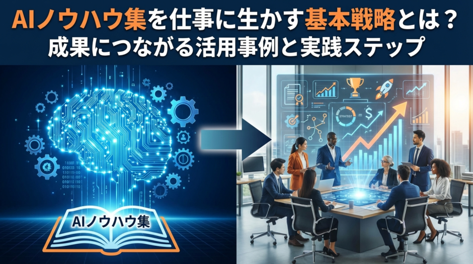 AIノウハウ集を仕事に生かす基本戦略とは？成果につながる活用事例と実践ステップ