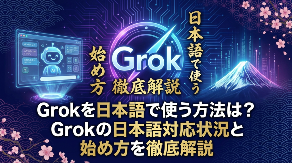 Grokを日本語で使う方法は？Grokの日本語対応状況と始め方を徹底解説