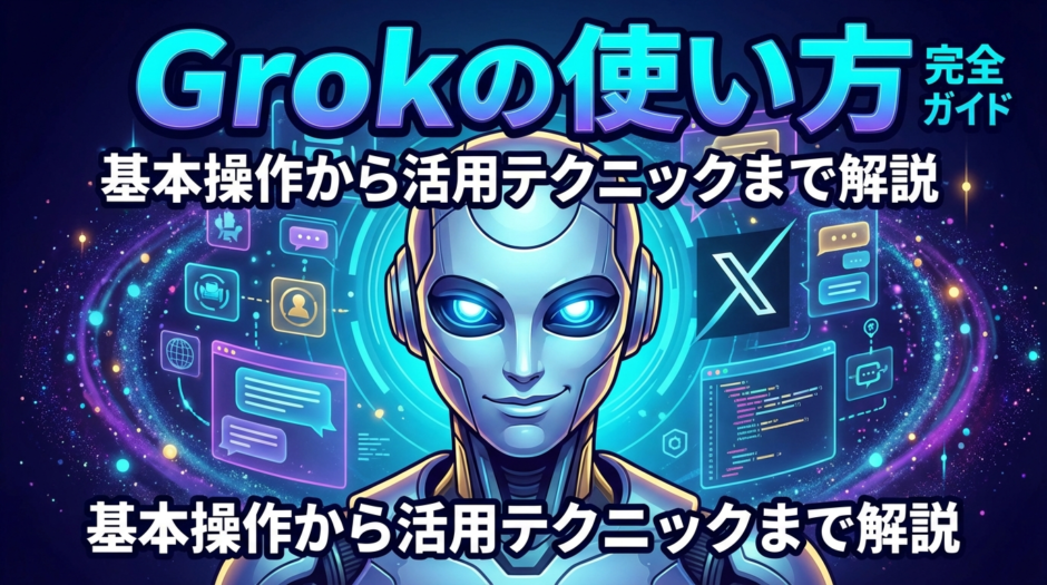 Grokの使い方を完全ガイド！基本操作から活用テクニックまで解説