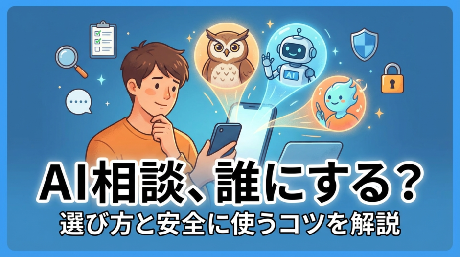 AIで相談する相手のおすすめは？選び方と安全に使うコツを解説