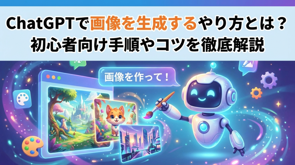 ChatGPTで画像を生成するやり方とは？初心者向け手順やコツを徹底解説