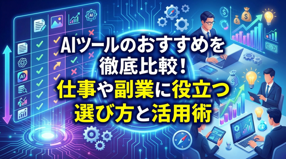 AIツールのおすすめを徹底比較！仕事や副業に役立つ選び方と活用術