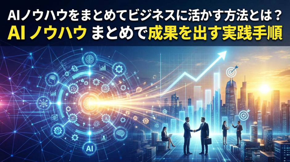 AIノウハウをまとめてビジネスに活かす方法とは？AI ノウハウ まとめで成果を出す実践手順