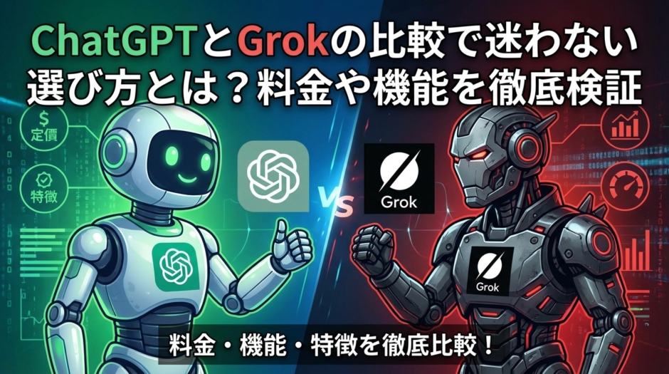 ChatGPTとGrokの比較で迷わない選び方とは？料金や機能を徹底検証