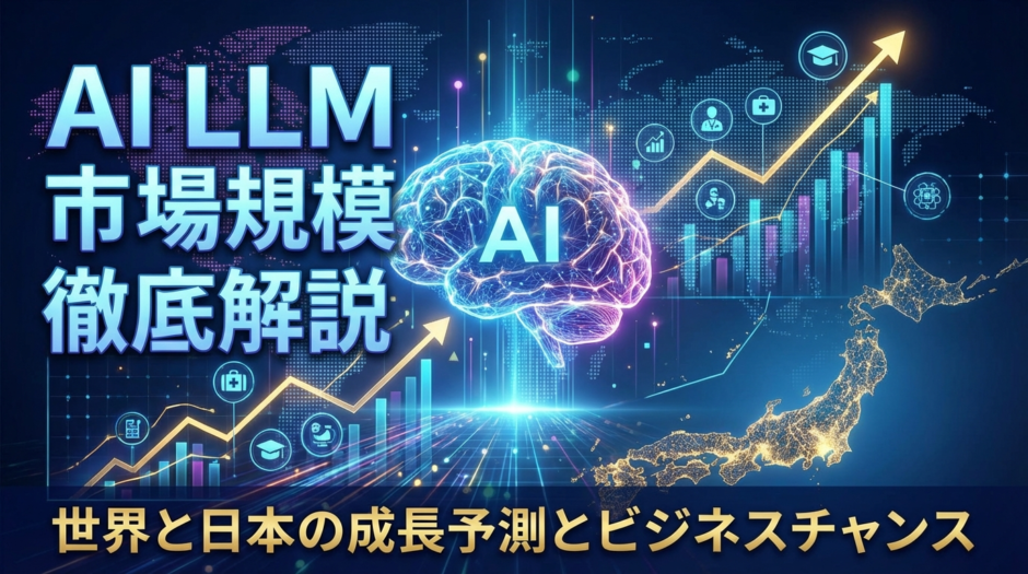 AI LLMの市場規模を徹底解説。世界と日本の成長予測とビジネスチャンス