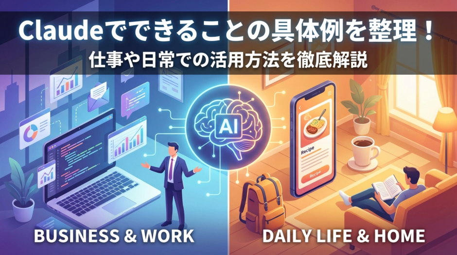 Cladueでできることの具体例を整理！仕事や日常での活用方法を徹底解説