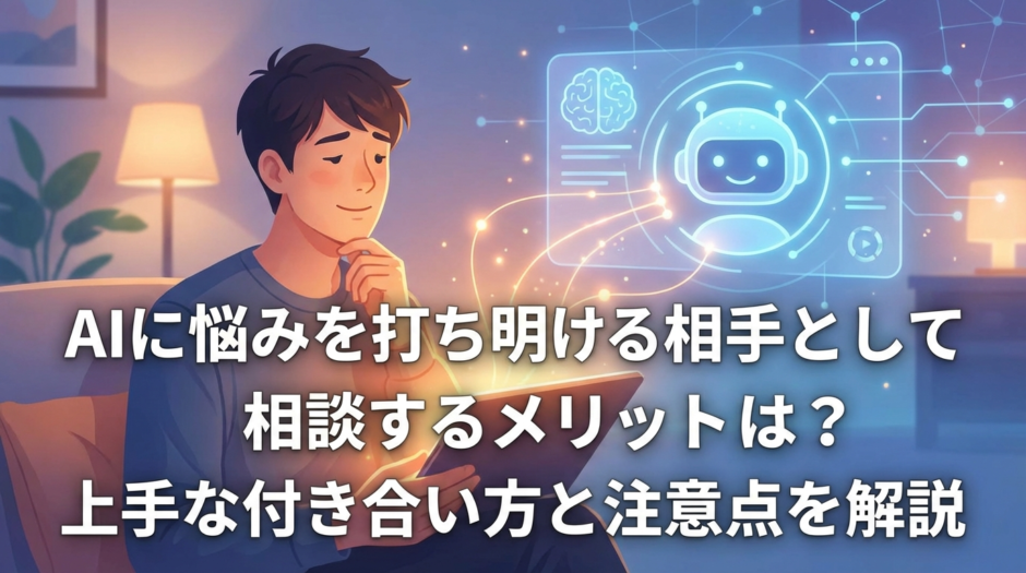AIに悩みを打ち明ける相手として相談するメリットは？上手な付き合い方と注意点を解説