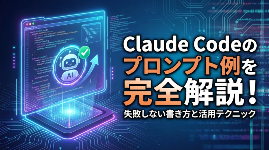 Claude Codeのプロンプト例を完全解説！失敗しない書き方と活用テクニック