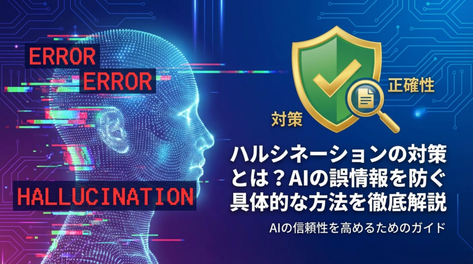 ハルシネーションの対策とは？AIの誤情報を防ぐ具体的な方法を徹底解説