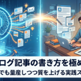 AIでブログの記事の書き方を極めるコツとは？初心者でも量産しつつ質を上げる実践ステップ