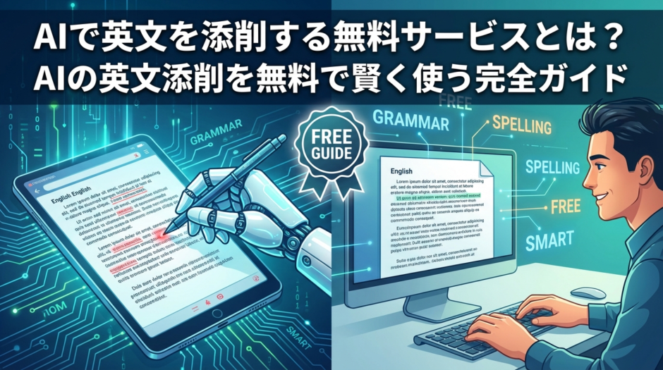 AIで英文を添削する無料サービスとは？AIの英文添削を無料で賢く使う完全ガイド