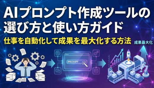AI プロンプト作成ツールの選び方と使い方ガイド｜仕事を自動化して成果を最大化する方法