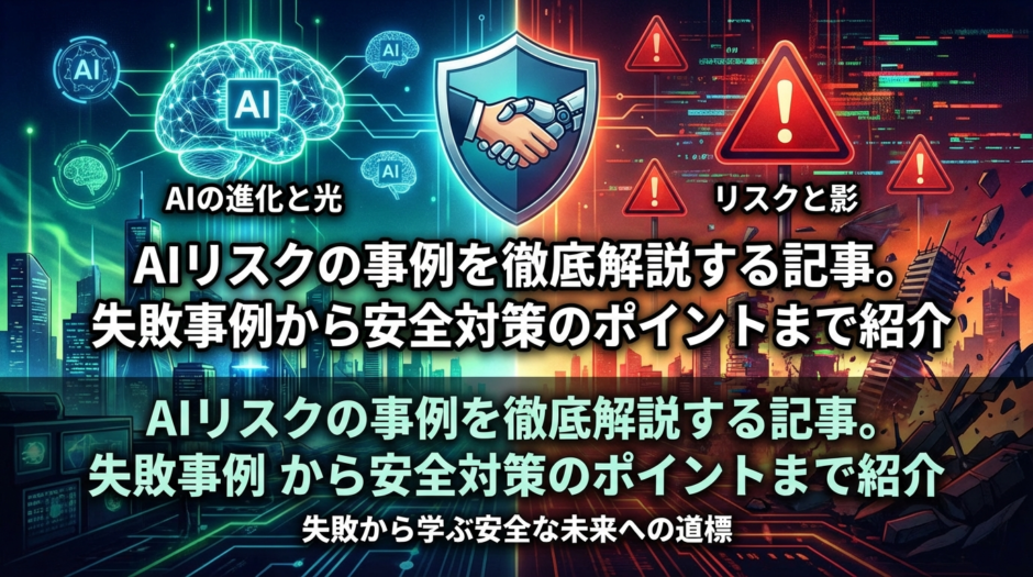 AIリスクの事例を徹底解説する記事。失敗事例から安全対策のポイントまで紹介