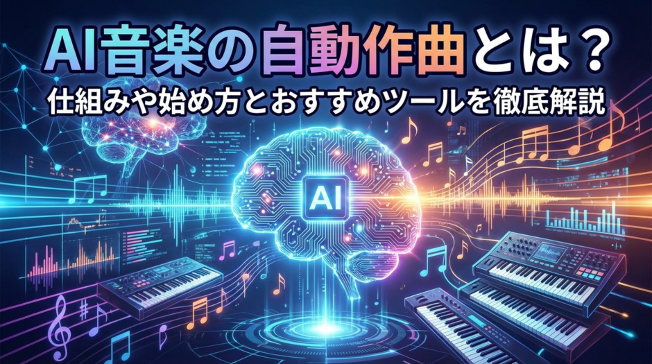 AI音楽の自動作曲とは？仕組みや始め方とおすすめツールを徹底解説