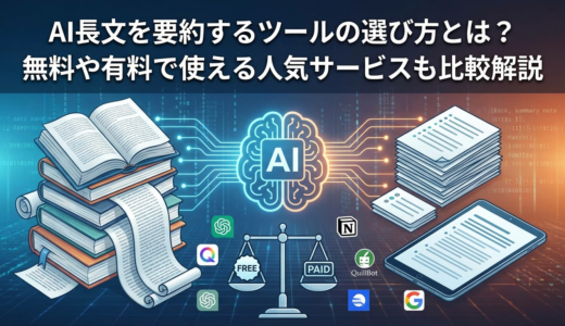 AI長文を要約するツールの選び方とは？無料や有料で使える人気サービスも比較解説