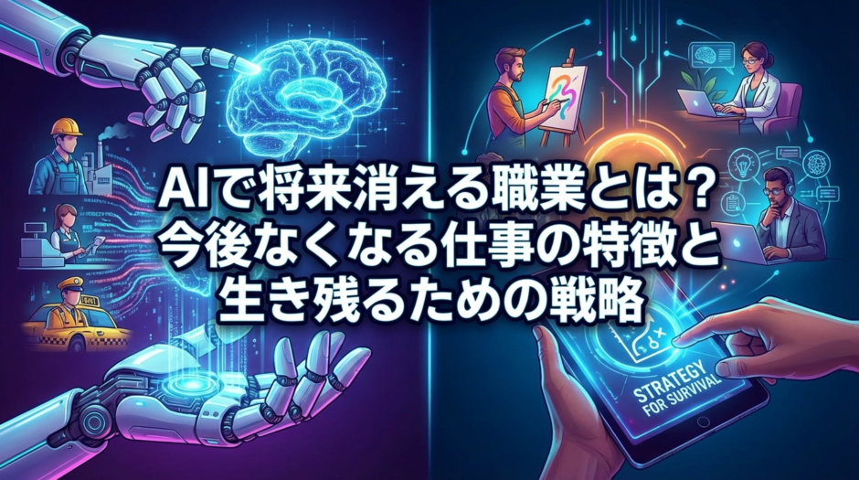 AIで将来消える職業とは？今後なくなる仕事の特徴と生き残るための戦略