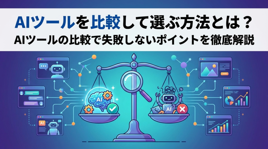 AIツールを比較して選ぶ方法とは？AIツールの比較で失敗しないポイントを徹底解説