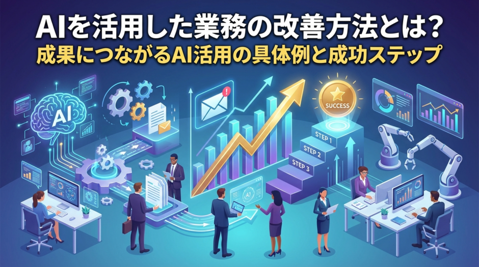 AIを活用した業務の改善方法とは？成果につながるAI活用の具体例と成功ステップ