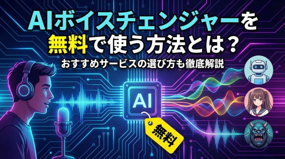 AIボイスチェンジャーを無料で使う方法とは？おすすめサービスの選び方も徹底解説