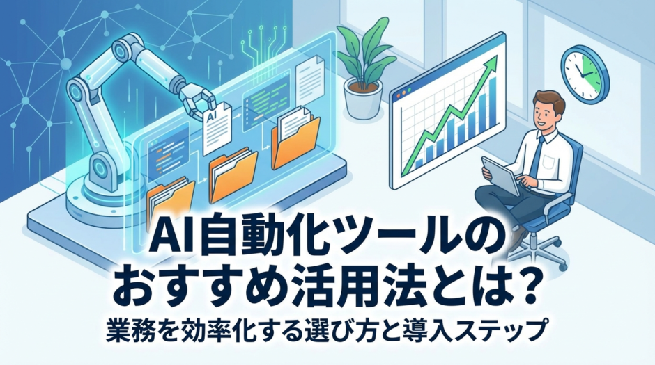 AI自動化ツールのおすすめ活用法とは？業務を効率化する選び方と導入ステップ
