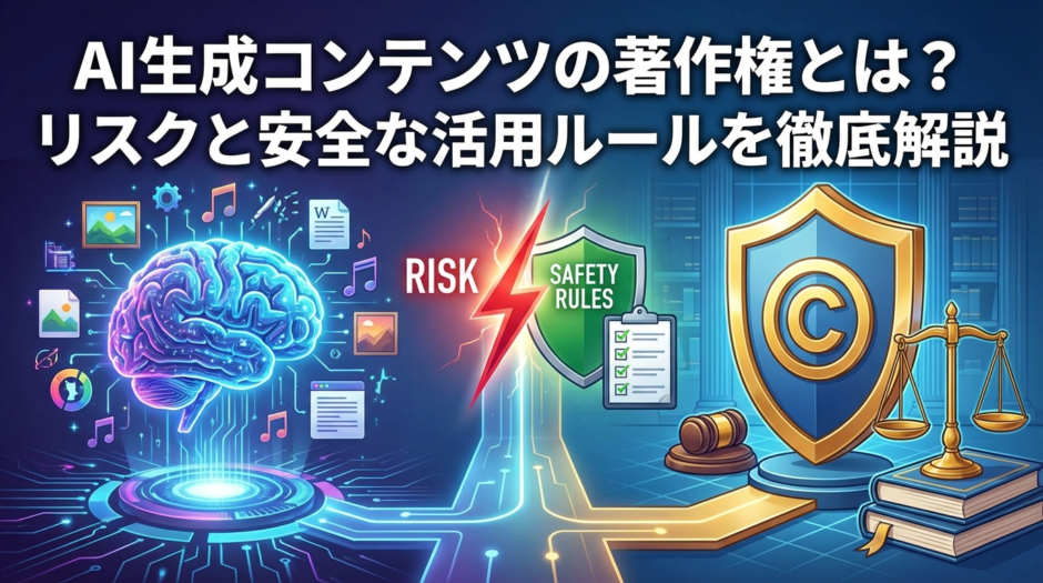 AI生成コンテンツの著作権とは？リスクと安全な活用ルールを徹底解説