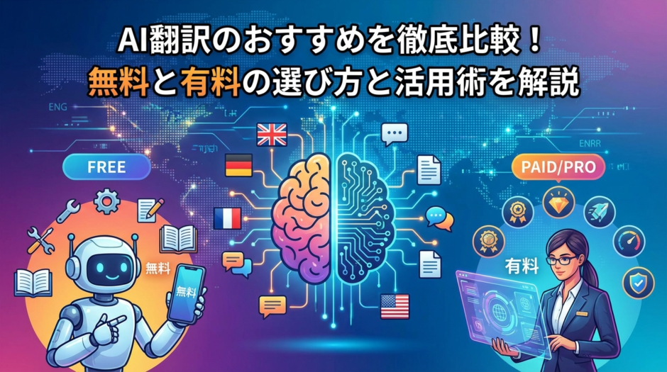AI翻訳のおすすめを徹底比較！無料と有料の選び方と活用術を解説