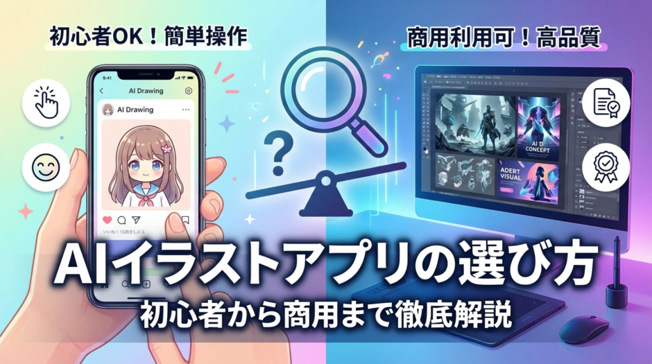 AIイラストを作成できるアプリの選び方とは？初心者から商用利用まで使えるAI イラスト 作成 アプリを徹底解説