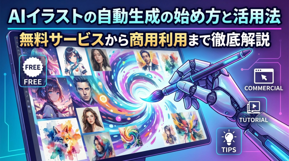 AIイラストの自動生成の始め方と活用法｜無料サービスから商用利用まで徹底解説