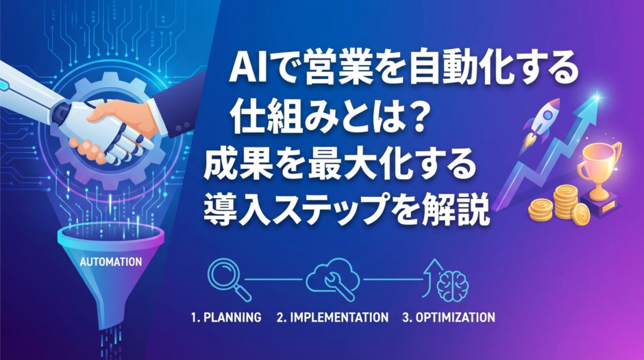 AIで営業を自動化する仕組みとは？成果を最大化する導入ステップを解説