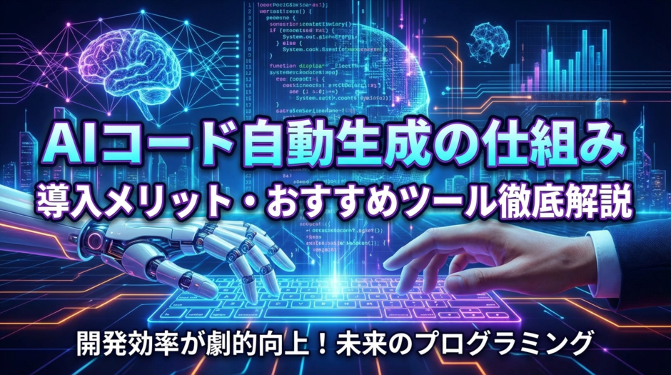 AIでコードを自動生成する仕組みとは？導入メリットやおすすめツールを徹底解説