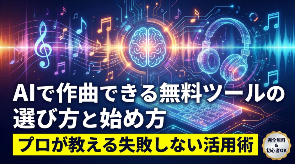 AIで作曲できる無料ツールの選び方と始め方｜プロが教える失敗しない活用術