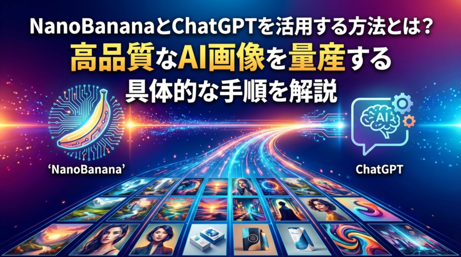 画像生成でNanoBananaとChatGPTを活用する方法とは？高品質なAI画像を量産する具体的な手順を解説