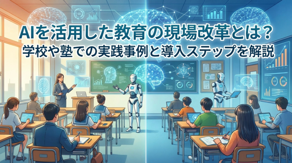 AIを活用した教育の現場改革とは？学校や塾での実践事例と導入ステップを解説