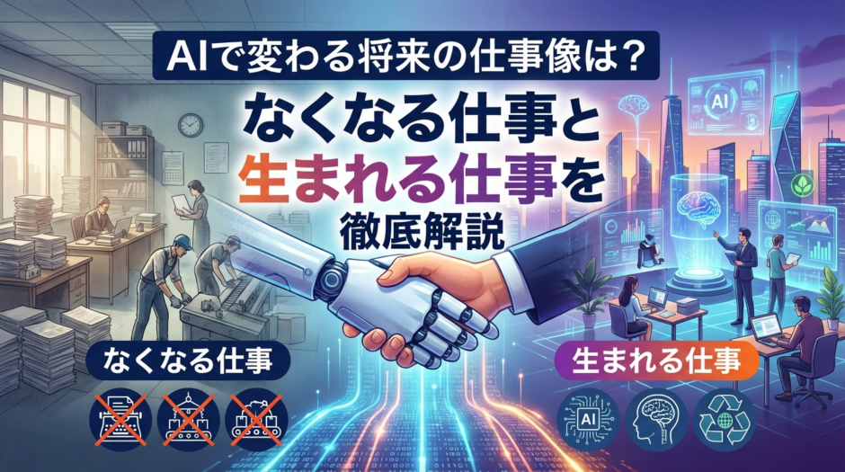 AIで変わる将来の仕事像は？なくなる仕事と生まれる仕事を徹底解説