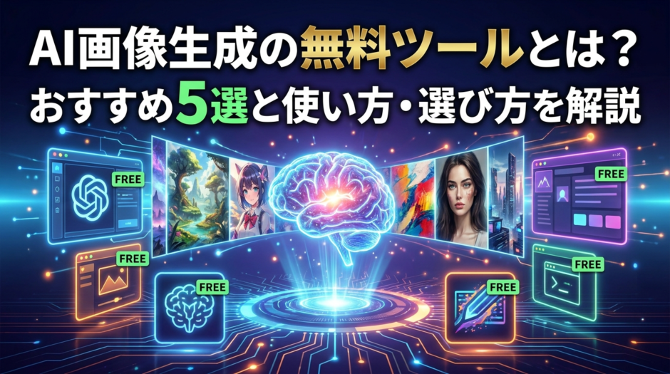 AI画像生成の無料ツールとは？おすすめ5選と使い方・選び方を解説