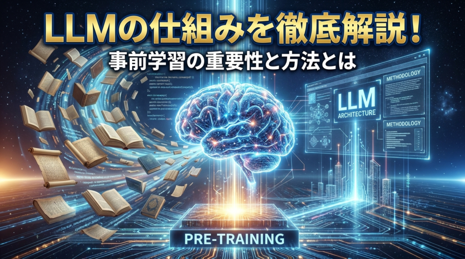LLMの仕組みを徹底解説！事前学習の重要性と方法とは