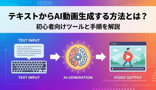 テキストからAI動画生成する方法とは？初心者向けツールと手順を解説