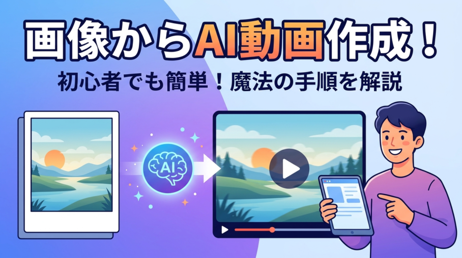 画像からAI動画作成する方法とは？初心者でも簡単にできる手順を解説